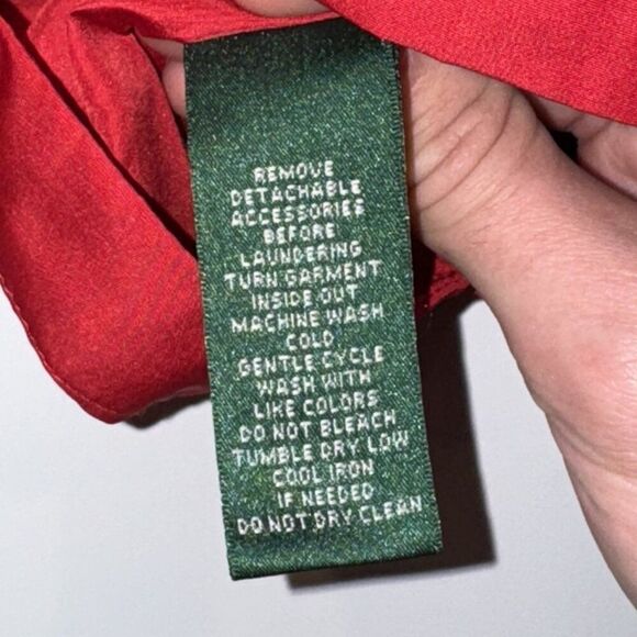 NWT Lauren Ralph Lauren Active Coat Red Long Front Snap Zip Belt Jacket Women XL - Picture 6 of 10